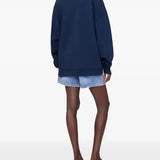 Miles Sweatshirt Framed Monogram in Washed Navy Anine Bing