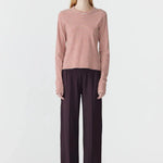 Wide Athletic Tape Pant in Plum Bassike