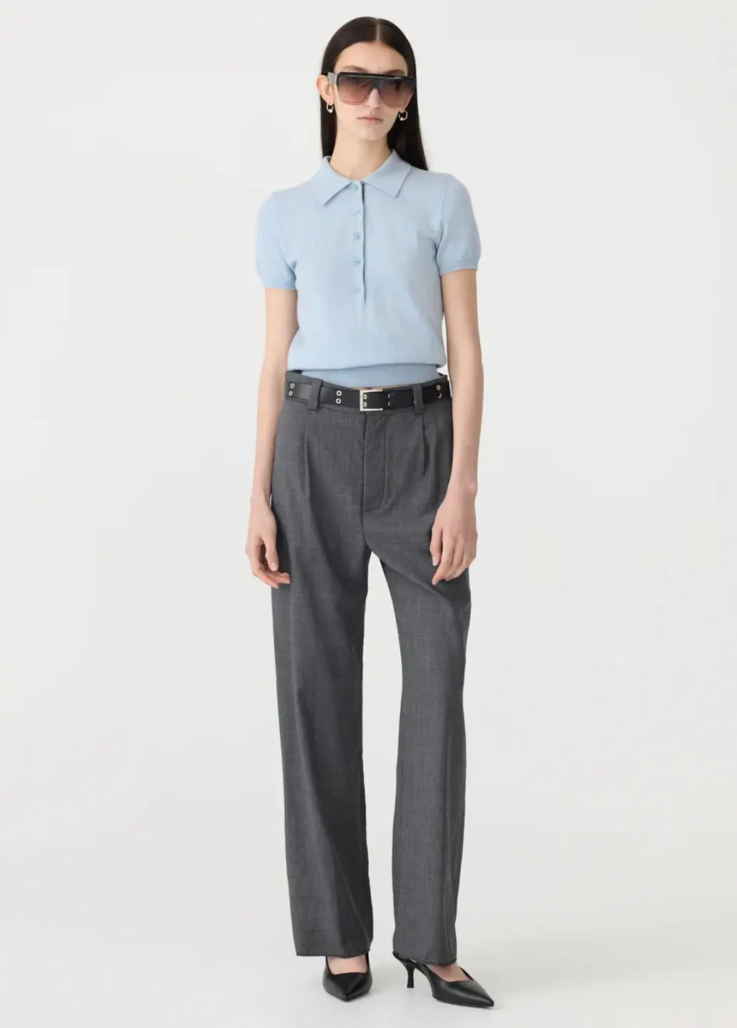 Wool Cashmere Slim Fit Polo Bassike
