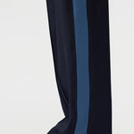 Twill Stripe Detail Pant in Ink and Marine Blue Bassike