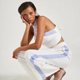 Wide Leg Pant in White Summi Summi