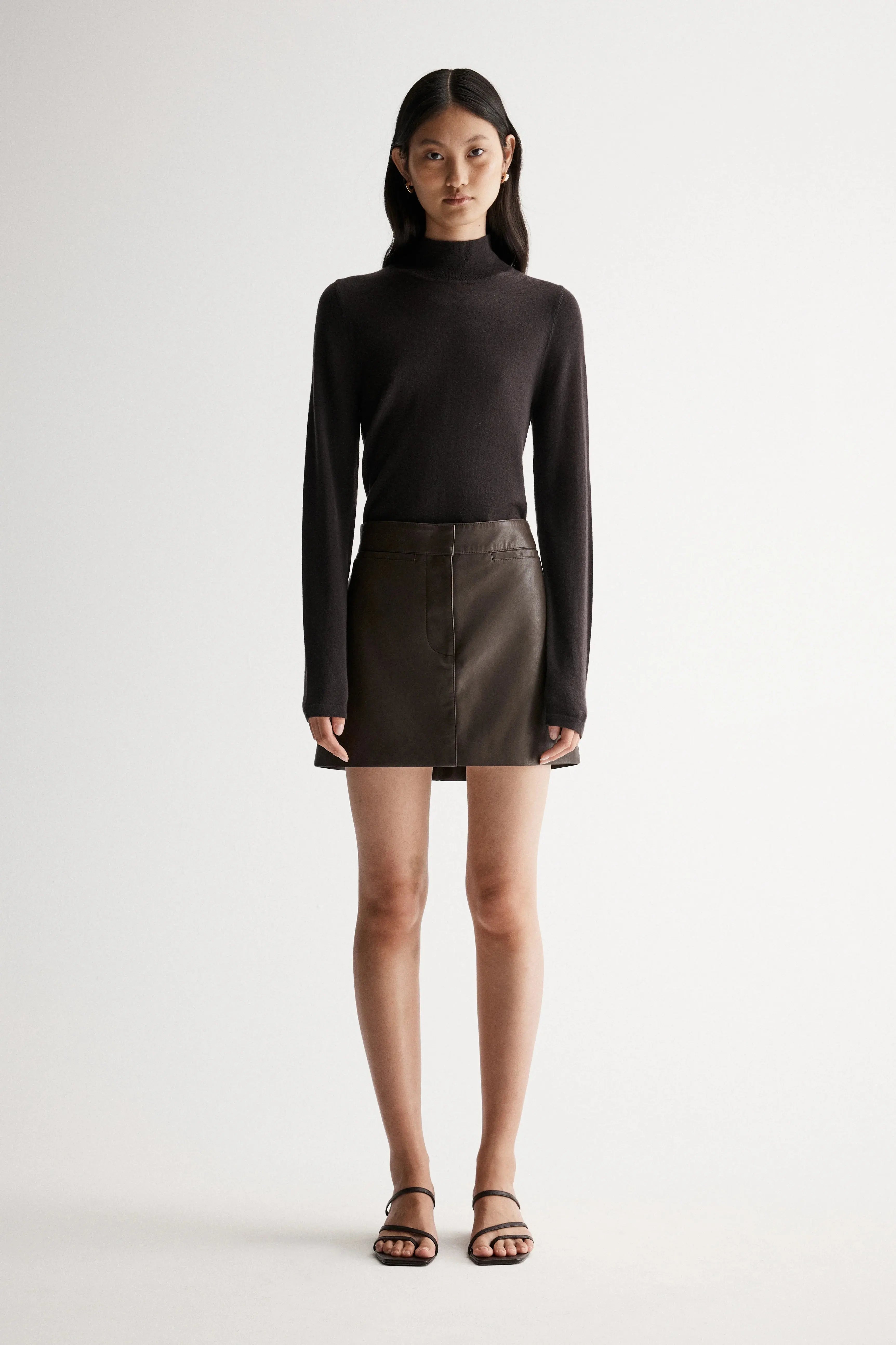 Lexi Mini Skirt in Chocolate Elka Collective
