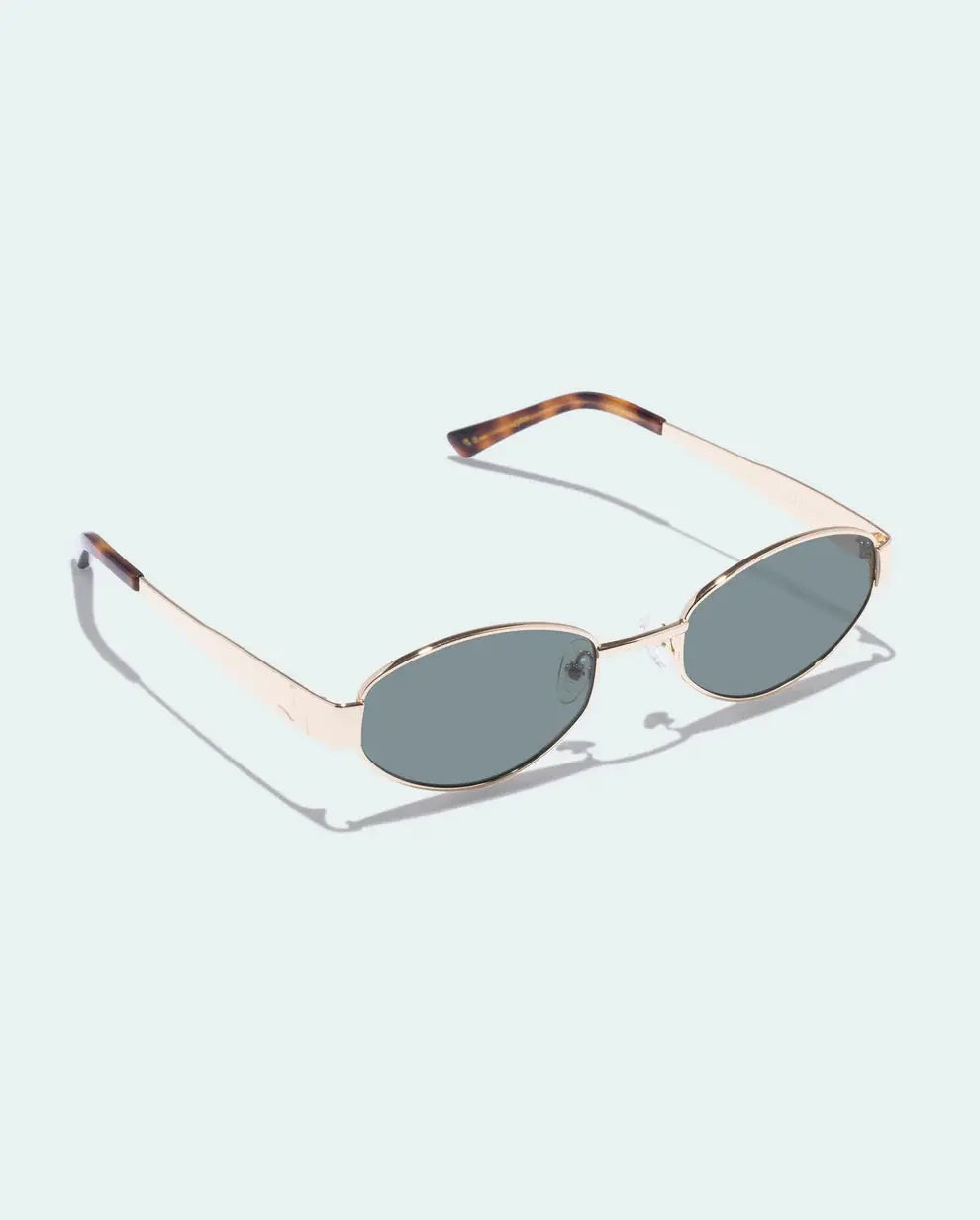 The Boston Sunglasses in Gold Khaki Luv Lou