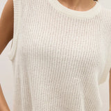 Margot Knit Vest in Ivory