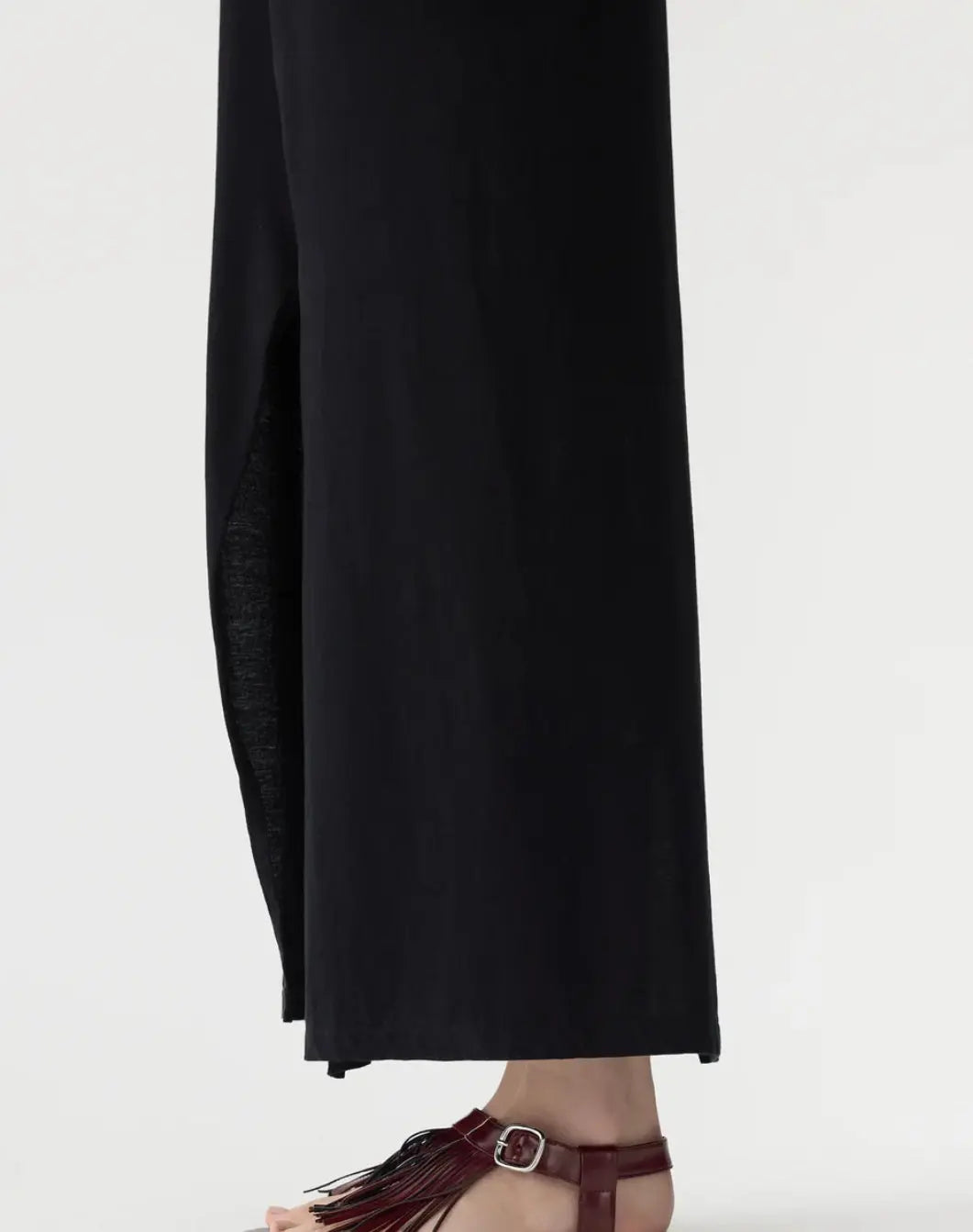 Longline T-Shirt Dress in Black BASSIKE