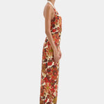 Castella Gathered Midi Dress in Flora Rosso Sir.