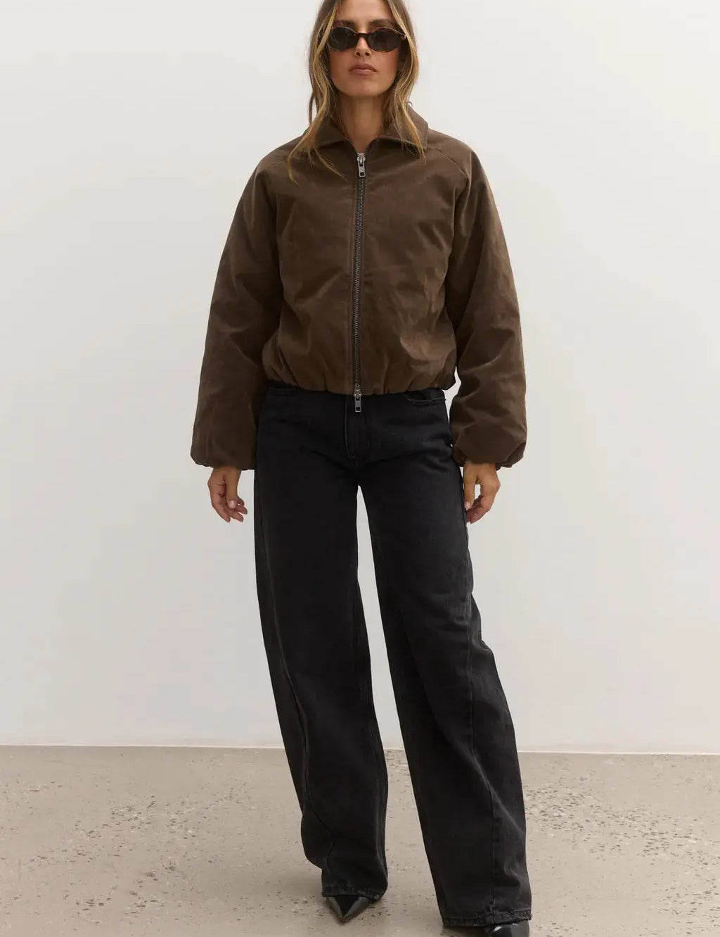 Ceci Faux Suede Bomber - Cloth Lifestyle Boutique- Bayse Brand