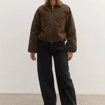 Ceci Faux Suede Bomber - Cloth Lifestyle Boutique- Bayse Brand