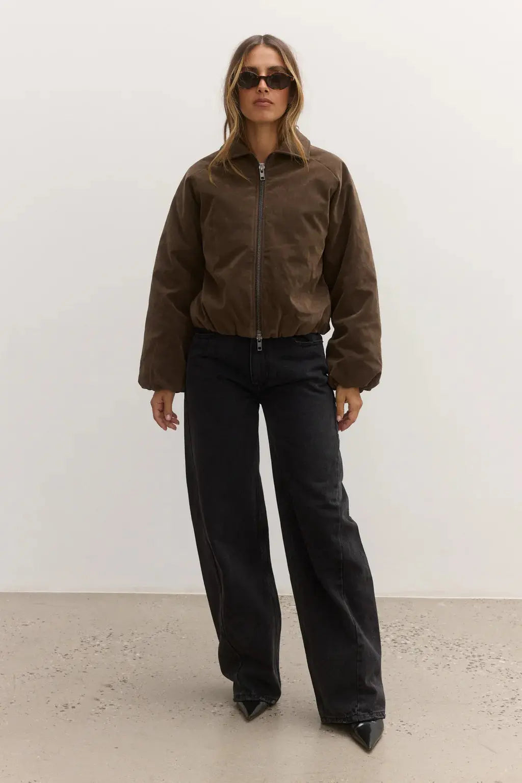 Ceci Faux Suede Bomber - Cloth Lifestyle Boutique- Bayse Brand