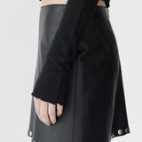 Slim Rib Raglan Long Sleeve T-shirt in Black Bassike