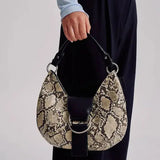 Mischa Baguette Bag in Python Brie Leon