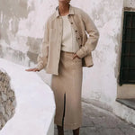Evie Denim Shirt in Sand Kivari
