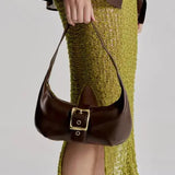 Everyday Baguette Bag in Chocolate Brie Leon