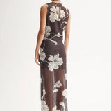 Lillian Maxi Dress in Chocolate