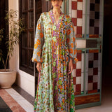 Orange Blossom Spliced Midi Dress