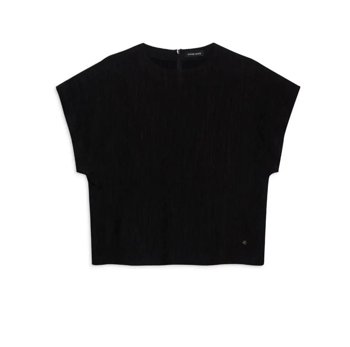 Jollie Top in Black Crinkle Anine Bing