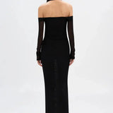 Sonnet Mesh Dress in Black Misha