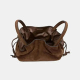 Brown Suede Mila Mini Tote
