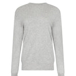 Oversized Crew Neck Knit in Light Grey Marle Bassike