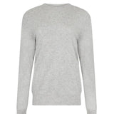 Oversized Crew Neck Knit in Light Grey Marle Bassike