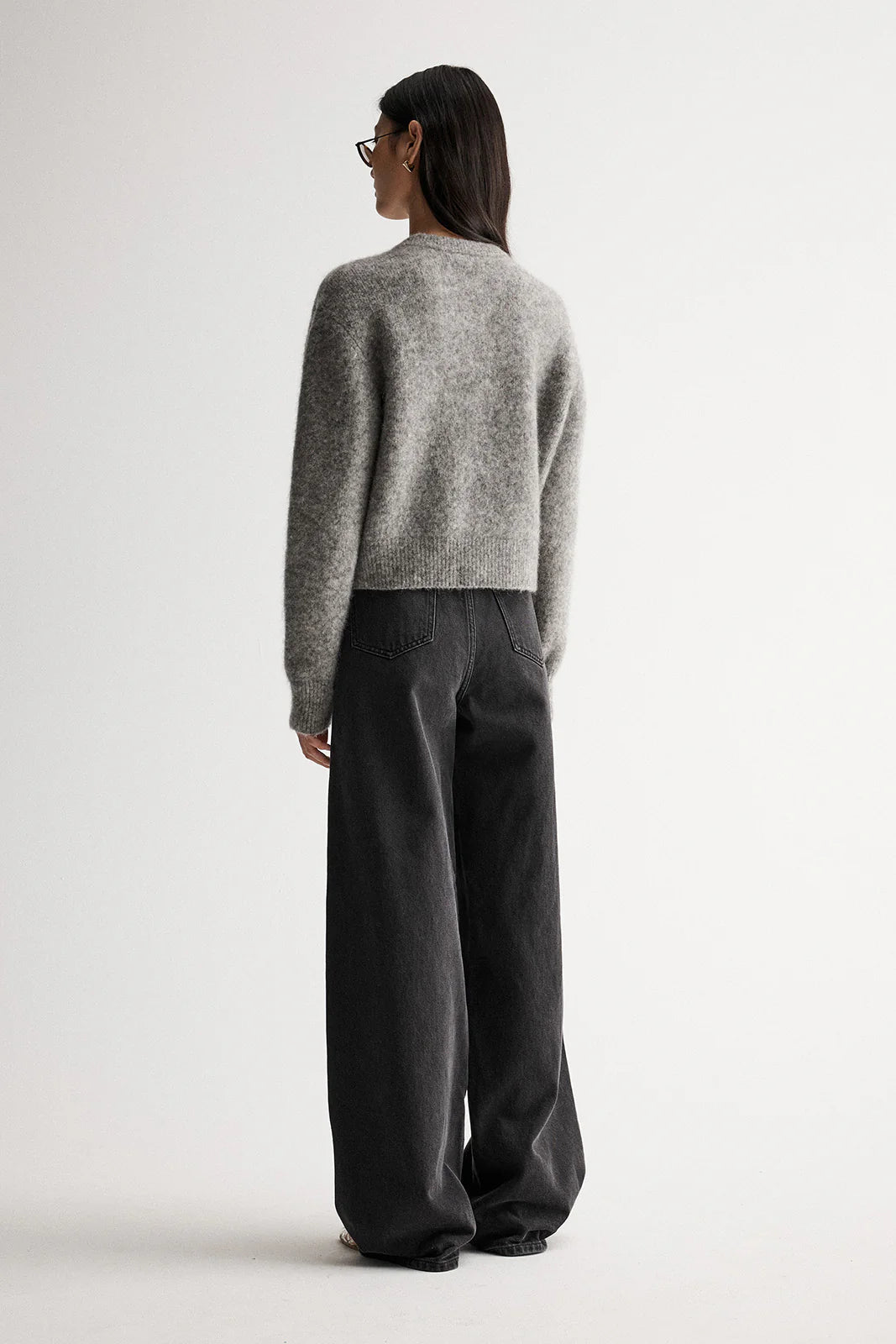 Abigail Knit Cardigan in Grey Marle Elka Collective