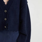 Pepa Cardigan in Navy Blanca