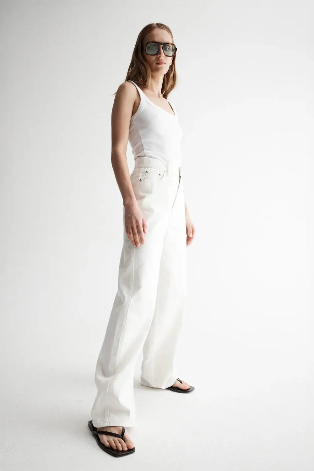 Apollo Jean in White Elka Collective