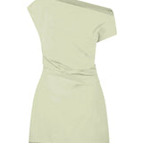 Blane Layered Mini Dress in Pistachio One of Others