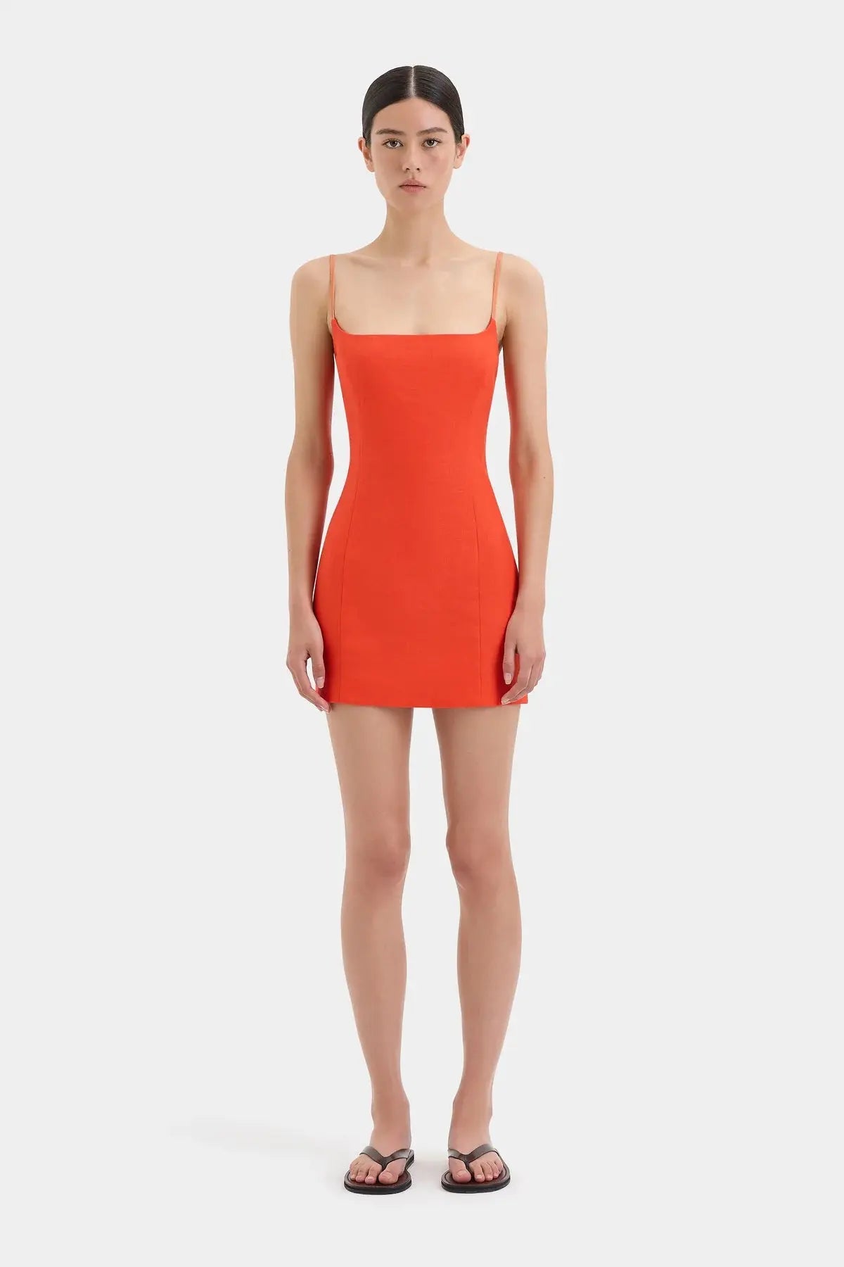Panettone Mini Dress in Tangerine Sir.
