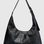 Grey PU tote clothlifestyle boutique with shoulder strap
