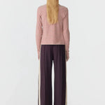 Wide Athletic Tape Pant in Plum Bassike