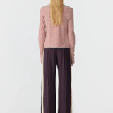Wide Athletic Tape Pant in Plum Bassike