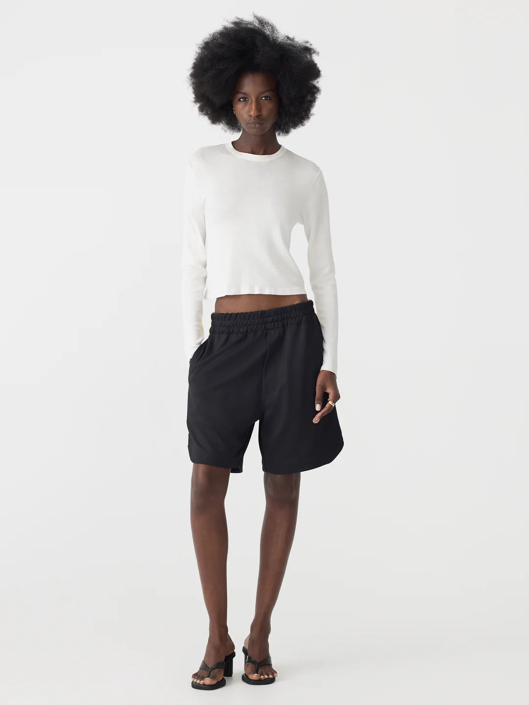 Pique Basketball Short in Black and Lemon BASSIKE