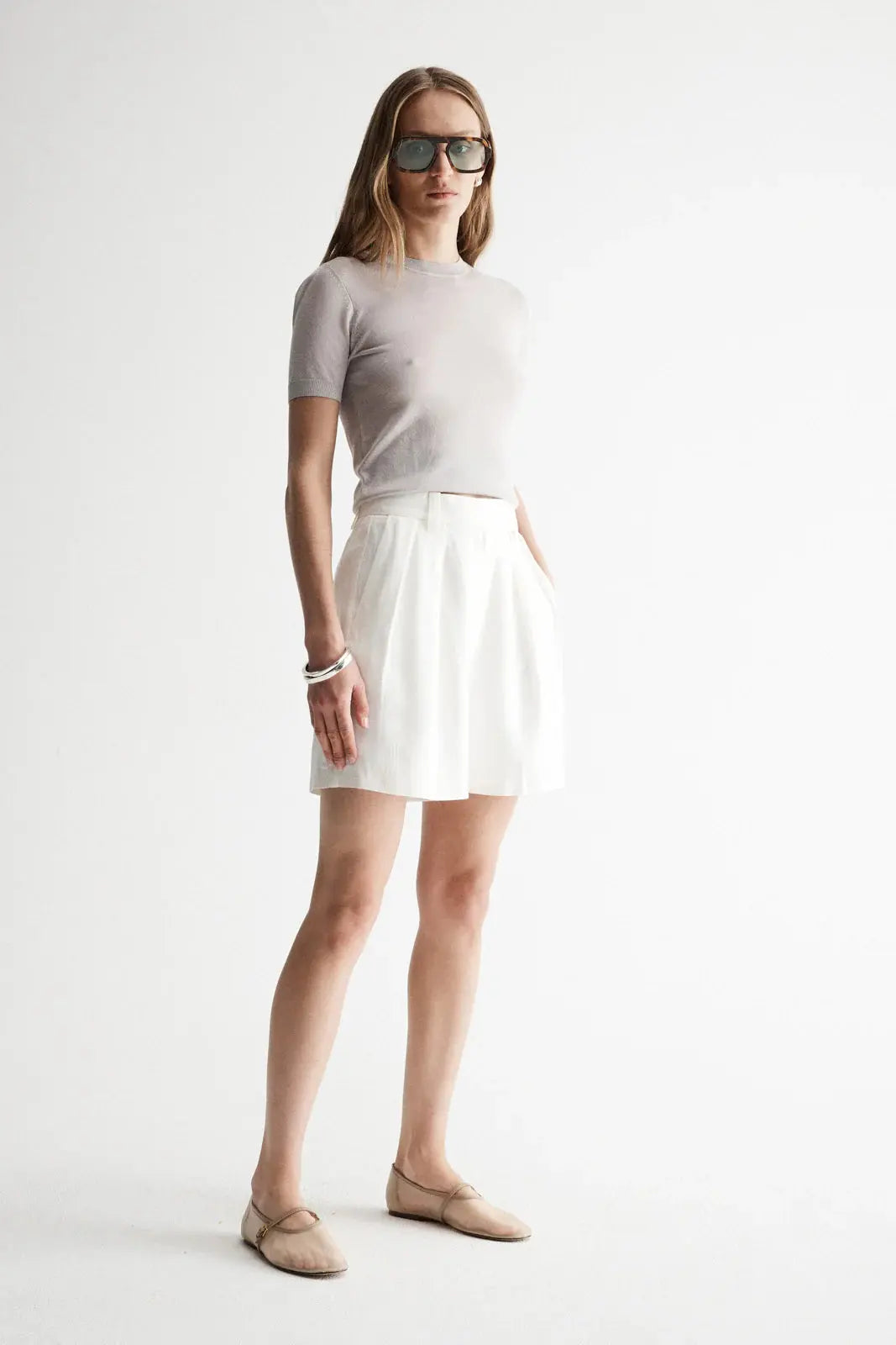 Sandy Knit Tee in Stone Elka Collective