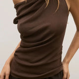 Monet Knit Top in Coffee
