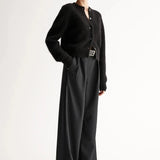 Abigail Knit Cardigan in Black Elka Collective