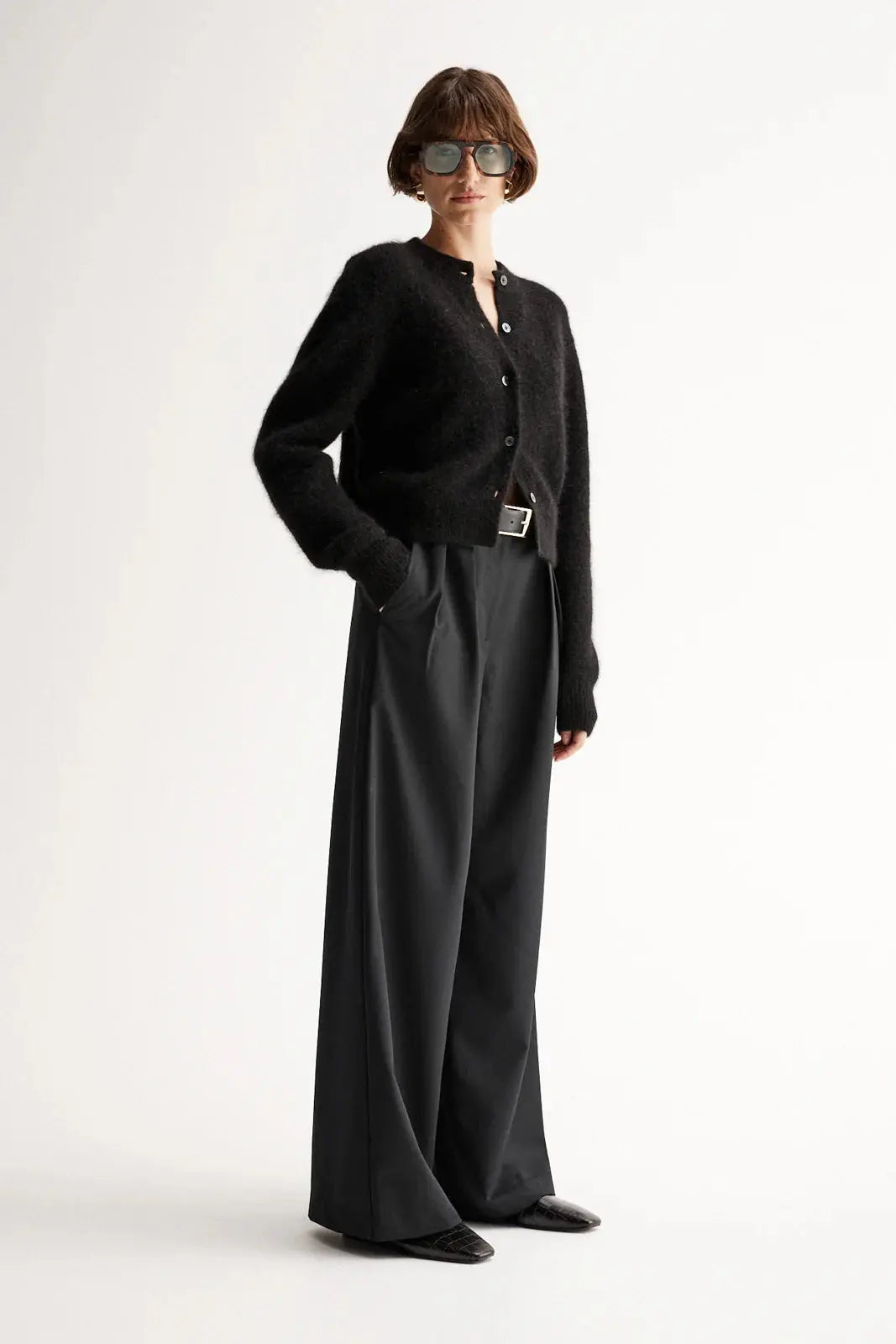 Abigail Knit Cardigan in Black Elka Collective