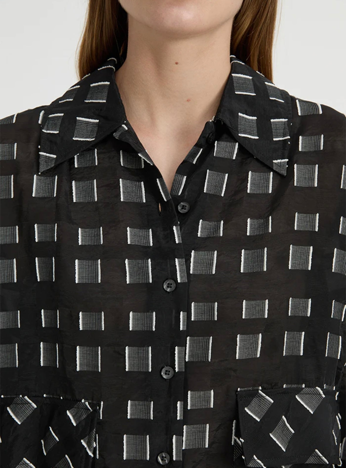Knox Shirt in Black Blanca