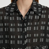 Knox Shirt in Black Blanca