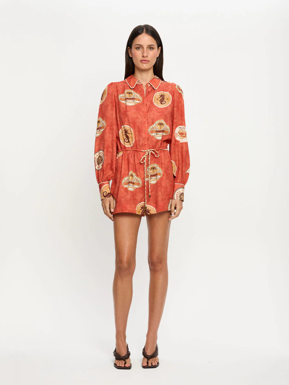 Vacanza Playsuit in Red Kivari