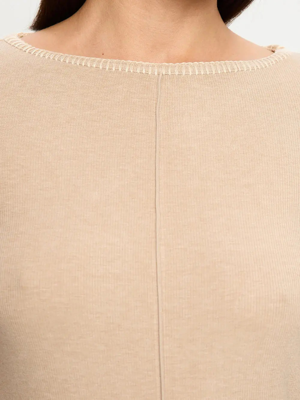 Quinn Knit Top in Taupe Kivari