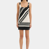 Scoop neck pattered mini dress Sir cloth lifestyle boutique