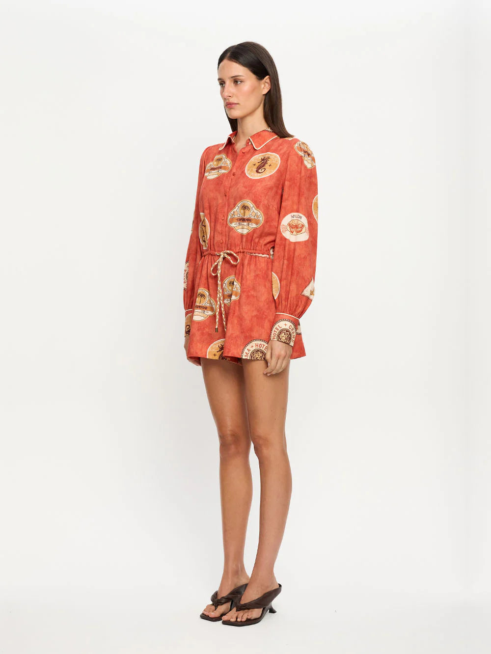 Vacanza Playsuit in Red Kivari