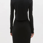 Slim Fit Cutout Detail Rib Top Bassike