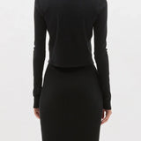 Slim Fit Cutout Detail Rib Top Bassike