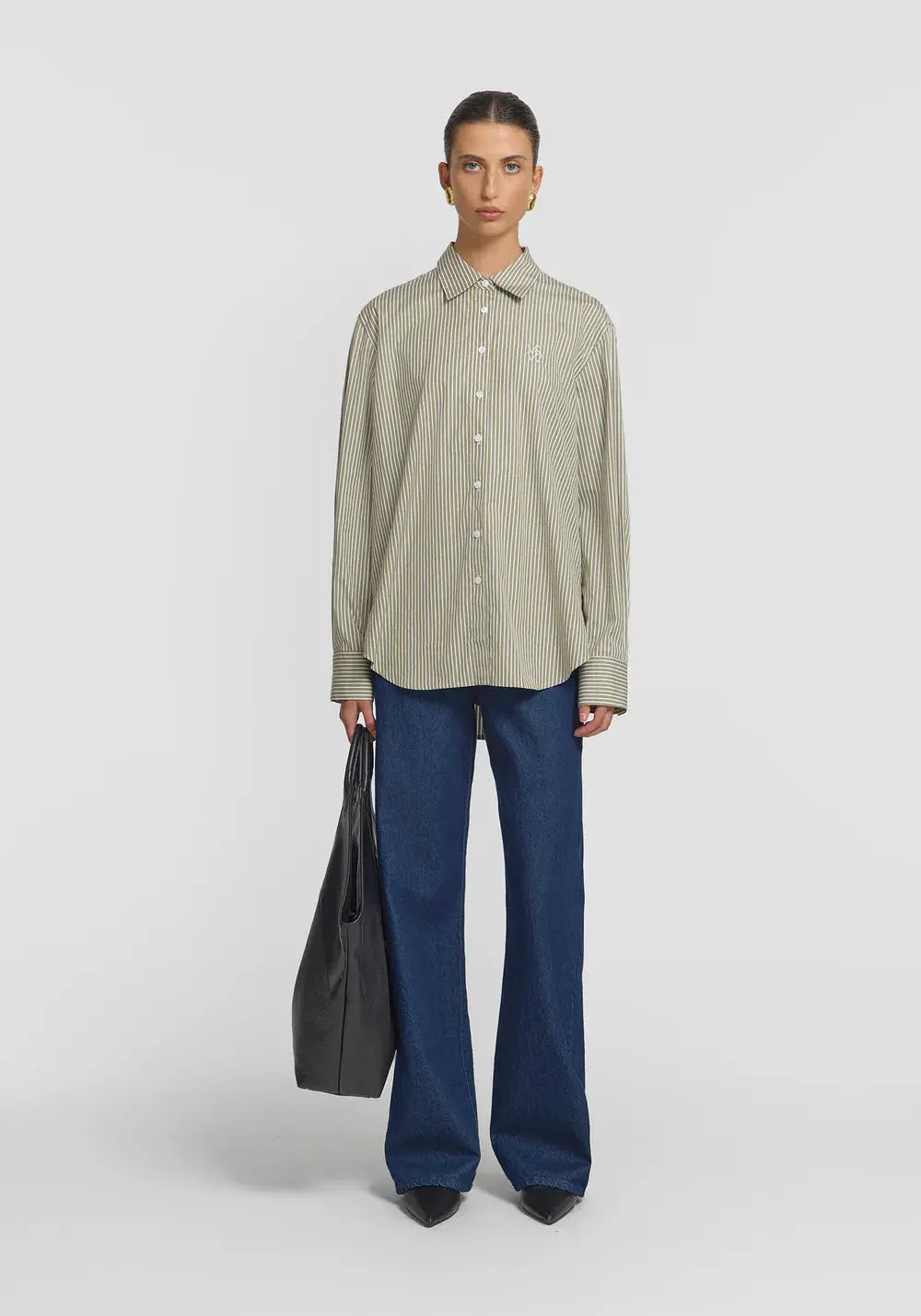 Trinity Shirt in Green Stripe Viktoria + Woods