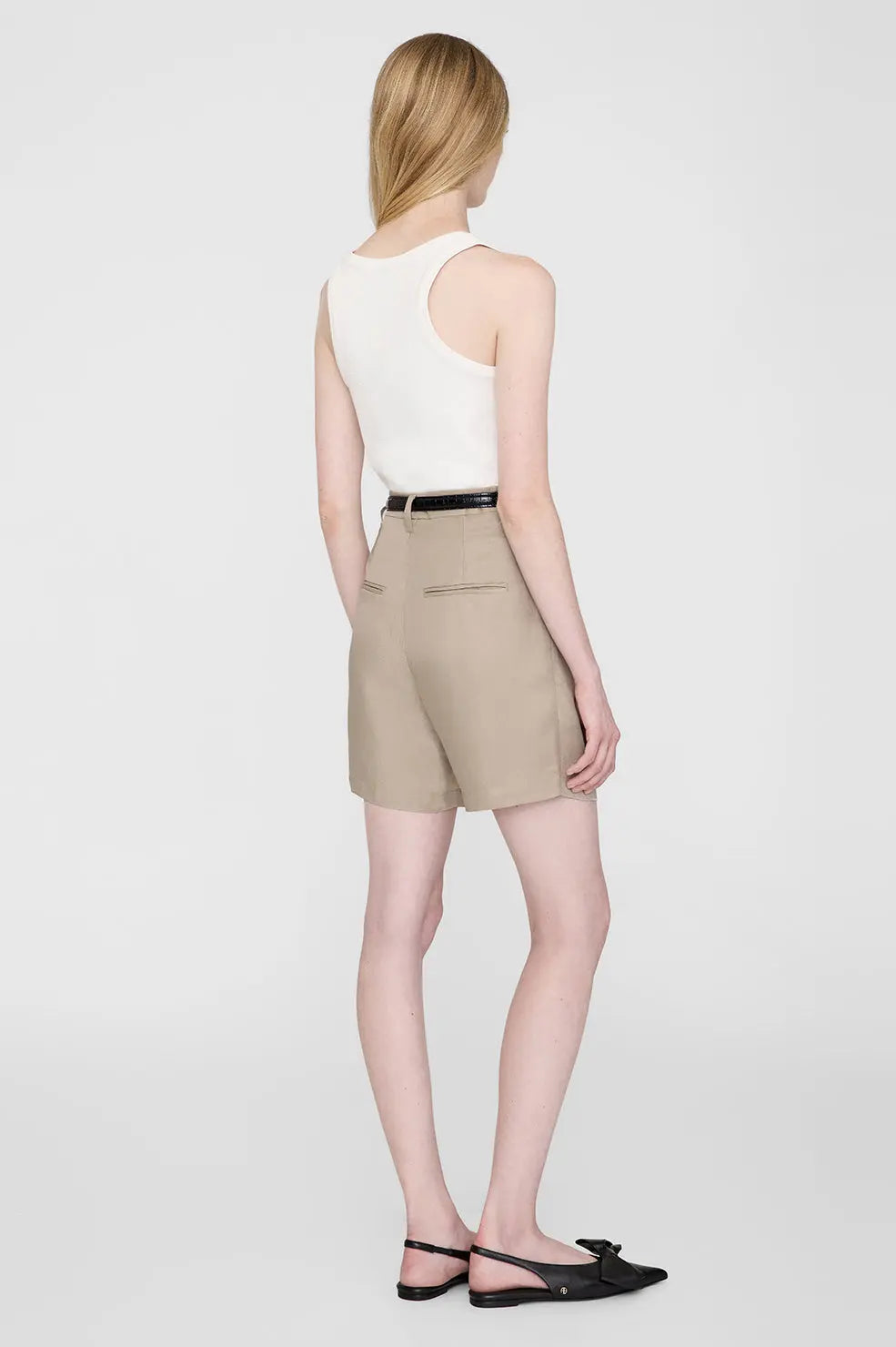 Carrie Short in Oatmeal Linen Blend Anine Bing