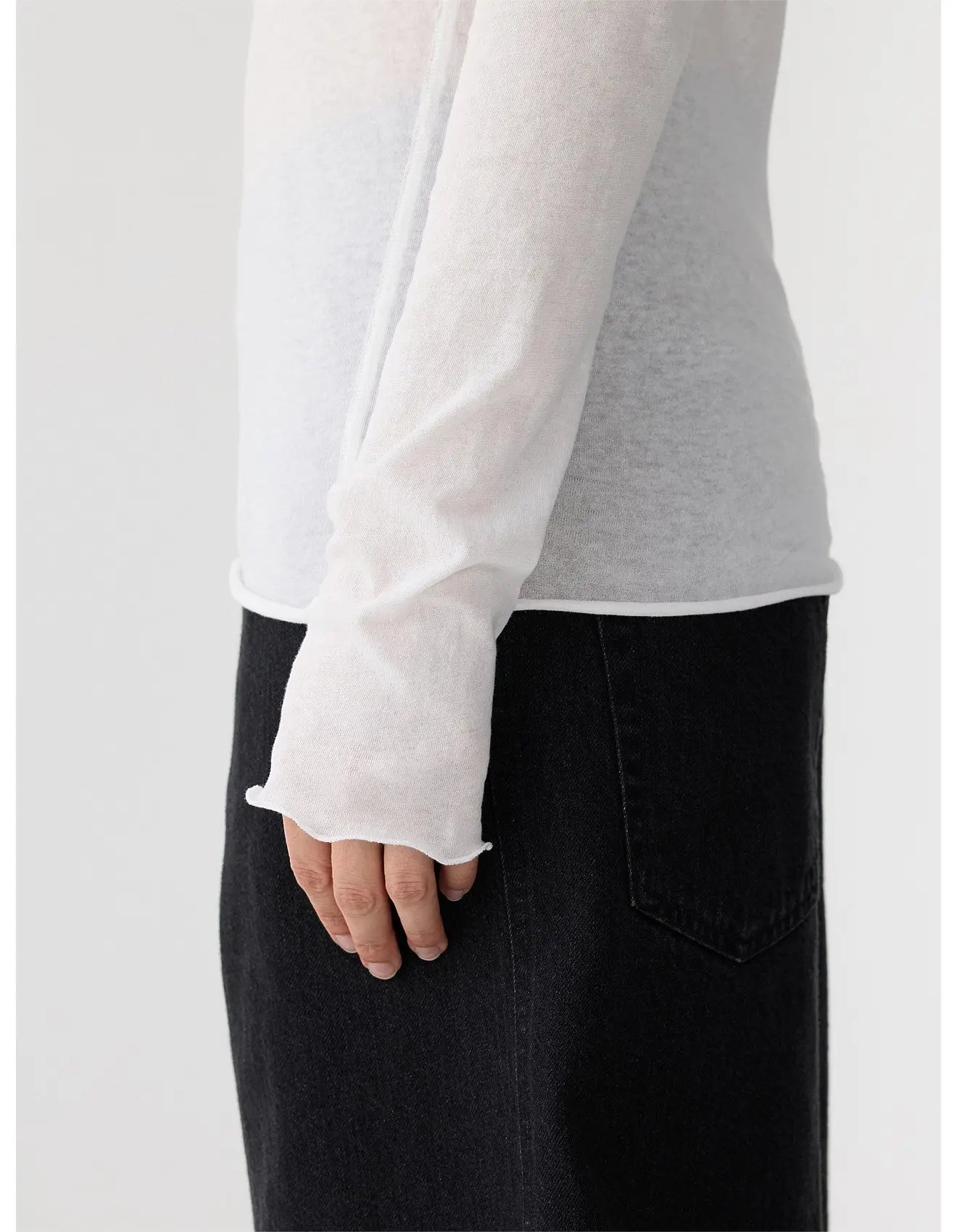Boatneck Superfine L/S T- Shirt BASSIKE