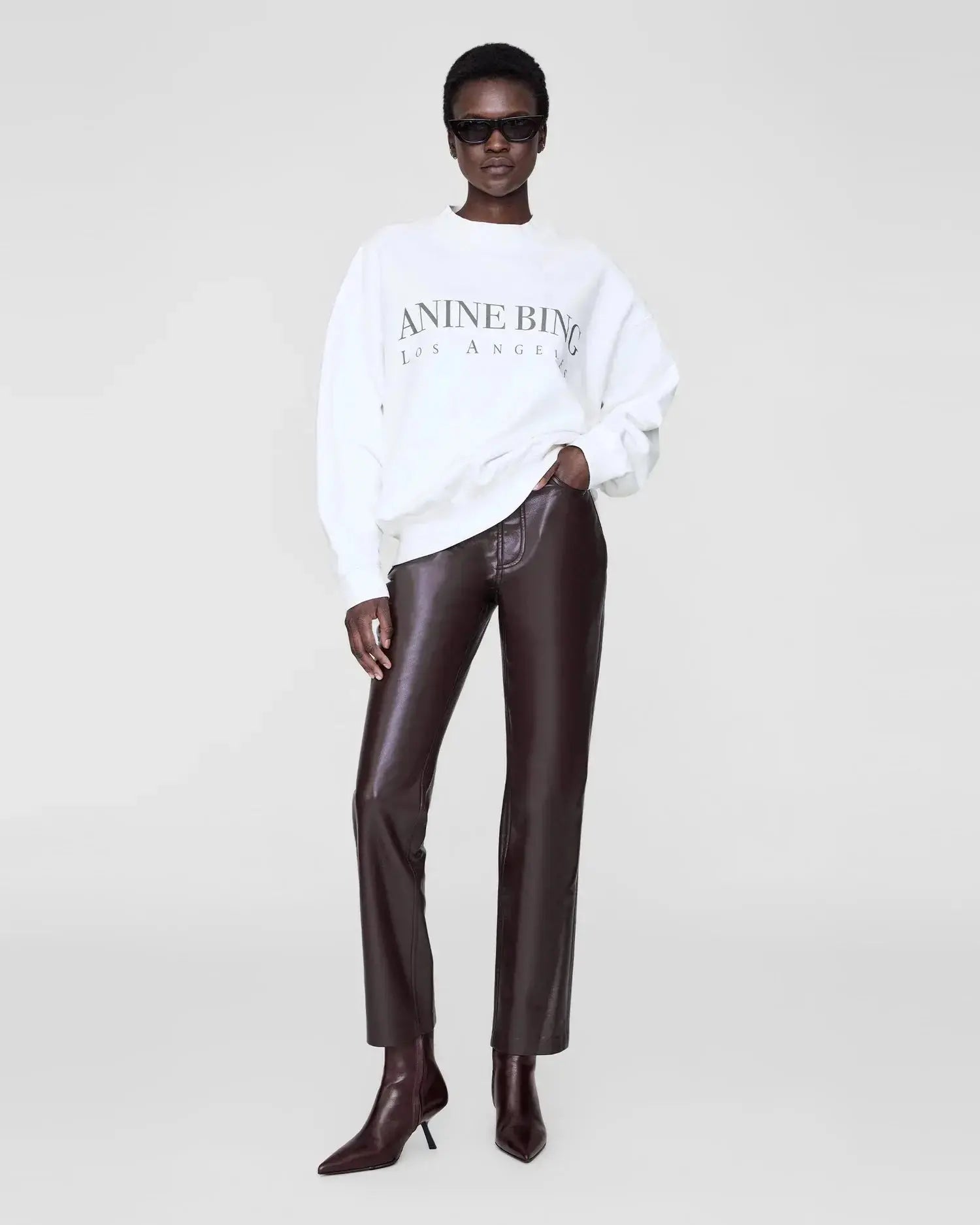Jaci Sweatshirt Los Angeles in Ivory Anine Bing