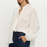 Lenny Blouse in White Kivari